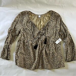 NWT Old Navy Cheetah Print Top - Small